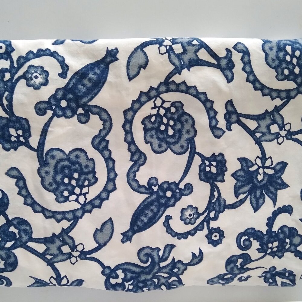 Threshold Blue & White Shower Curtain- 72" Cotton Abstract Bohemian Style